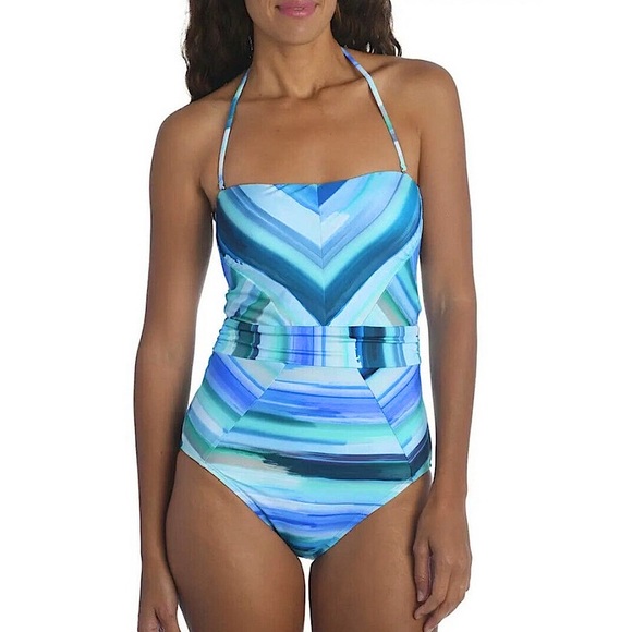 La Blanca Ocean Tides Striped One Piece - Picture 3 of 16